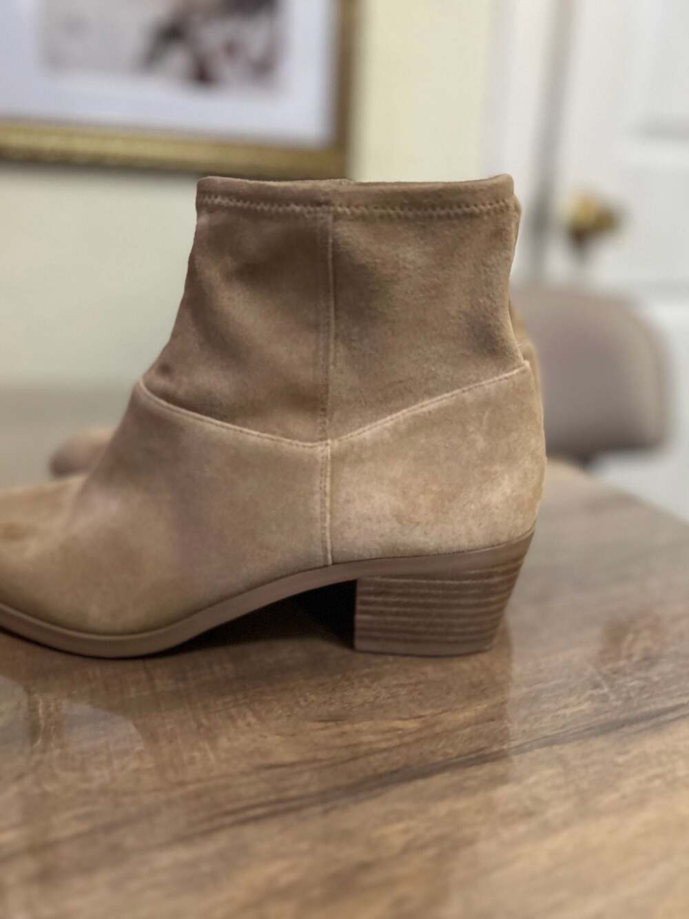 Sole Society Tan Suede Ankle Boots Size 8.5 - Picture 5 of 5